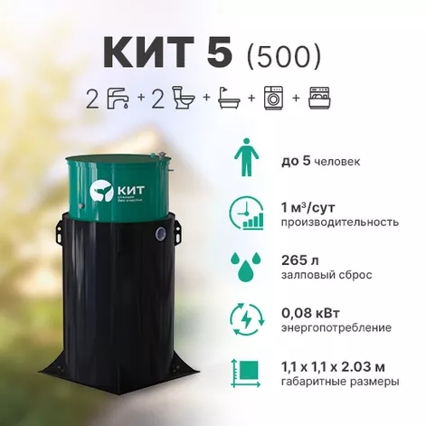Станция биологической очистки КИТ 5 (К-5-500) в Плесе