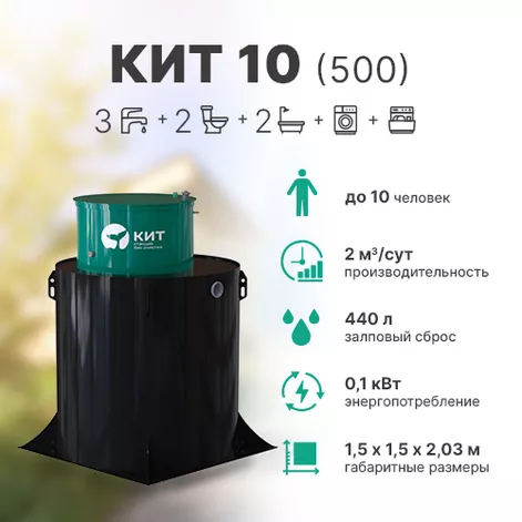 Станция биологической очистки КИТ 10 (К-10-500) в Плесе