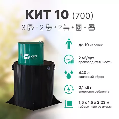 Станция биологической очистки КИТ 10 (К-10-700) в Плесе