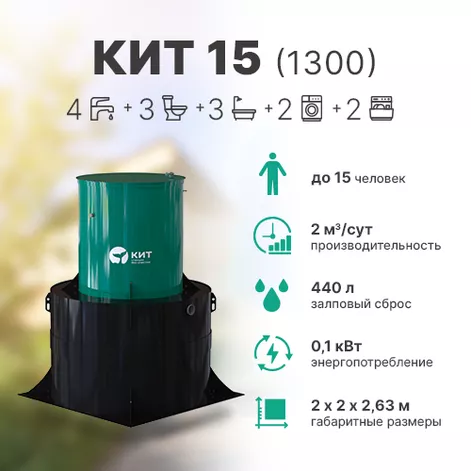 Станция биологической очистки КИТ 15 (К-15-1300) в Плесе